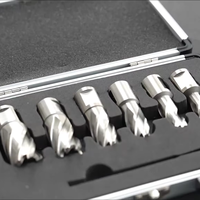 Jeu de 7 forets à noyau en acier rapide pour perçage CNC du métal avec une profondeur de coupe de 30 mm