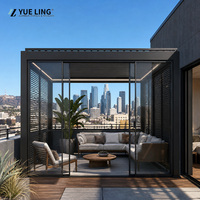 Pergola de jardin extérieure en aluminium à toit à lames orientables, sur mesure pour les détaillants d'extérieur, pergola imperméable pour cour, offrant une protection solaire