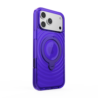 Coque de téléphone magnétique N52 à ondulations avec support invisible 360° et béquille, en TPU et PC, pour iPhone 17 18 Pro Max