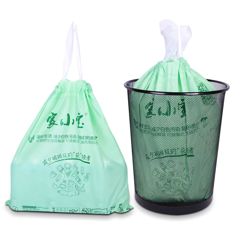 Fabbrica di borse con coulisse a base biologica biodegradabile all'ingrosso