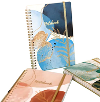 Carnet de planification A5 personnalisable à couverture rigide, reliure cousue, sangle personnalisée, spirale à feuilles mobiles, couverture en papier, cadeau scolaire