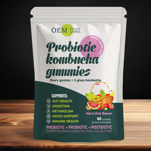 ओम/गंध आंत स्वास्थ्य समर्थन प्रोबायोटिक कोम्बुचा गुम्मीज मिश्रित फल स्वाद आहार पूरक 60 गुम्मीज निजी लेबल - Product Image 6