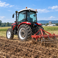 Tracteurs agricoles miniatures 4x4 économiques de 100 ch, 120 ch, 140 ch, avec remorque et cabine climatisée