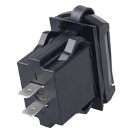 Cargador USB con Voltímetro Tipo Interruptor Basculante, Cargador USB QC3.0 PD con Voltímetro para Automóvil, Barco, RV