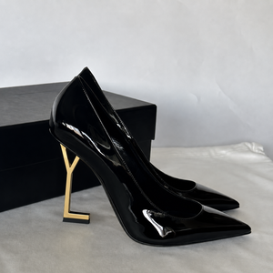 Designer Genuine Leather Women's Shoes Pointed <b>Toe</b> Stiletto ladies party Dress shoes Elegant Women's Heeled Sandals Trendy pumps - Product Image 1