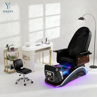 Fauteuil de manucure et pédicure de luxe moderne inclinable pour salon de beauté, avec fonction spa pour les pieds et station de pédicure électrique