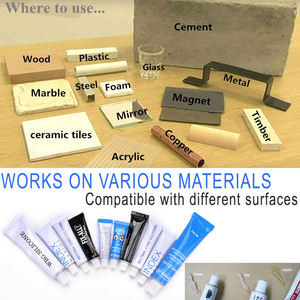 Adhésif polymère personnalisé, liquide acrylique imperméable, silicone non noir, mastic pour coller ABS, verre, céramique, porcelaine, bois - Product Image 4