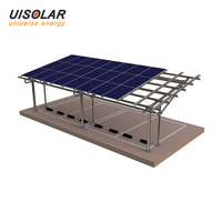 UISOLAR Structures de stationnement solaires en gros, abri solaire en acier à double poteau arrière, support de panneaux photovoltaïques étanche pour parking