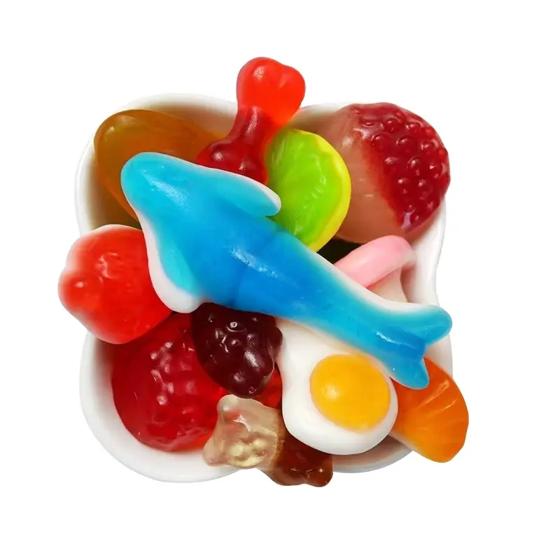 Großhandel Groß verpackung Verschiedene Gummi Sweet Halal Fruchtige Gummibärchen Süßigkeiten