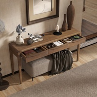 Console d'entrée pour appartement avec 3 tiroirs, table d'appoint pour canapé, idéale pour salon de ferme ou hall d'entrée