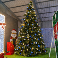 Arbre de Noël artificiel géant de luxe rouge personnalisé pour l'extérieur, commercial, avec LED, disponible en 20ft, 30ft, 40ft, 50ft, 60ft, 80ft, 100ft