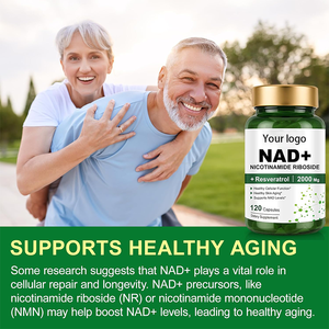 Cápsulas de Suplemento Vitamínico NAD Antioxidante Antienvejecimiento OEM para Energía Celular y Apoyo Muscular, 60 Cápsulas por Botella, Marca Privada OEM - Product Image 3