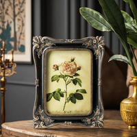 Bingkai Foto Resin Vintage Berkualitas Tinggi 5x7 Cetak Letterpress untuk Meja/Dinding Dekorasi Rumah Retro