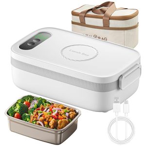 Boîte à lunch électrique sans fil Bencircle E08, boîte à lunch chauffante rechargeable 14000mAh avec grand sac pour adultes, 1L portable - Product Image 1