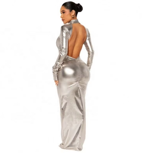 WgセクシーバックレススキンタイトドレスレディースTシャツ - Product Image 5