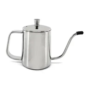 304 Stainless Steel Tangan Drip Kopi Penuangan Ketel Halus Stainless Gooseneck Teh Pot