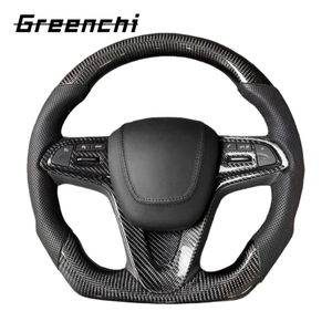 Volante Deportivo <span class=keywords><strong>Chevrolet</strong></span> Cruze - Personalizado en Cuero Perforado y Fibra de Carbono con Forma F1 y Detalles - Product Image 2