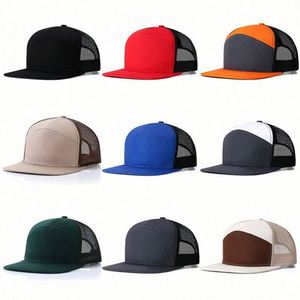 Gorra Trucker de 7 Paneles con Parche de Cuero Personalizado, Gorra Snapback Sin Estructura con Malla, Gorra Snapback Richardson Original para Exteriores - Product Image 1