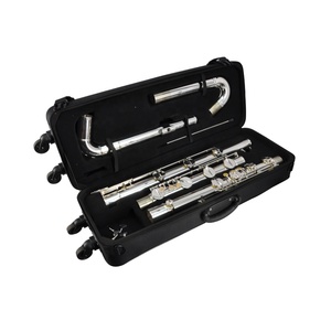 <span class=keywords><strong>Flauta</strong></span> de <span class=keywords><strong>contrabajo</strong></span> de 16 agujeros cerrados chapada en plata de tono C de alto grado () - Product Image 3