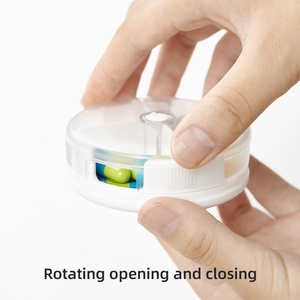 Portable Four Compartment Mini Pill Medicine <b>Storage</b> <b>Box</b> Plastic for Home Office Travel for Food <b>Kitchen</b> <b>Storage</b> - Product Image 3