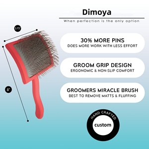 2024 nouveau toilettage pour animaux de compagnie longue broche bois chien brosse poignée peinture incurvée chien Slicker brosse pour Goldendoodle <span class=keywords><strong>Labradoodle</strong></span> - Product Image 2