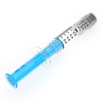 Seringue en verre Luer Lock de 1 ml pour concentrés et distillats d'huile, avec piston métallique coloré, pour la vente en gros