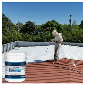 Venta al por mayor de ladrillo techo plano elastomérico blanco nano 100% caucho líquido de silicona revestimiento impermeable - Product Image 5