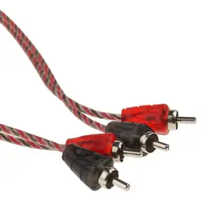 2R-2R Fleksibel Transparan Hitam Beku Kabel Audio RCA OFC 4 Perisai 2R 3.5Mm Kabel Audio & Video Kabel Audio Rca Mobil