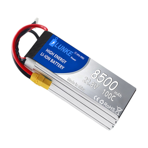 Batterie Lipo 6S 22.8V 8500mAh 100C Haute Décharge, Accessoires et Pièces Détachées pour Avion, Voiture, Bateau RC 102050 - Product Image 1
