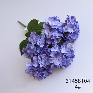 Vendita calda <span class=keywords><strong>fiori</strong></span> artificiali 3D stampa digitale artificiale 7 teste ortensia per la decorazione domestica di nozze - Product Image 3