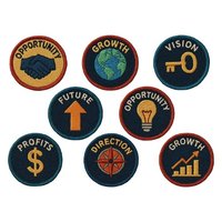 Patchs de fer de créateur personnalisés de haute qualité Appliques de tissu brodé avec plastique PU pour Logo de marque pour la broderie de vêtements