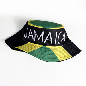 Nouveau Chapeau de Pêcheur pour le Commerce Extérieur, Imprimé Graffiti Artistique Personnalisé, Chapeau Bob Jamaïcain pour Fans, Double Face, 100% Polyester - Product Image 4