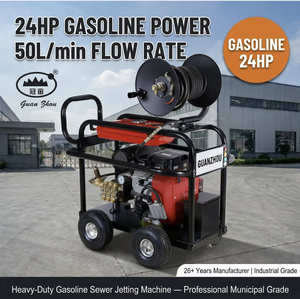 Nettoyeur <span class=keywords><strong>de</strong></span> canalisations à haute pression à essence 24HP 150Bar, nouveau modèle 2020, nettoyeur <span class=keywords><strong>de</strong></span> canalisations à haute pression - Product Image 6
