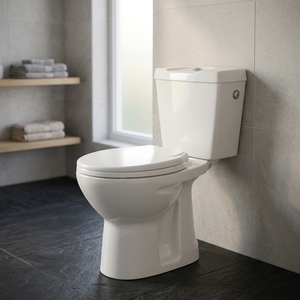โถสุขภัณฑ์เซรามิคทรงสี่เหลี่ยมแบบอินเดีย EWC ระบบ Washdown แบบ S-Trap สไตล์อินเดีย - Product Image 5