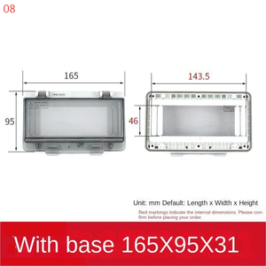 08 Air <b>switch</b> button transparent cover, IP67 transparent ABS PC protective window cover, suitable for distribution box, 2-18 Way - Product Image 1