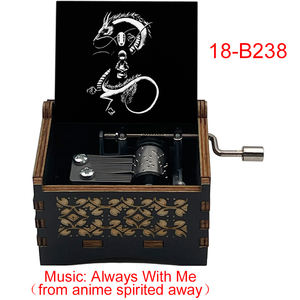 Boîte à musique en bois à manivelle Spirited Away, <span class=keywords><strong>chanson</strong></span> Always with Me, cadeau antique pour les fans, les amis, la famille, les festivals, Noël - Product Image 4