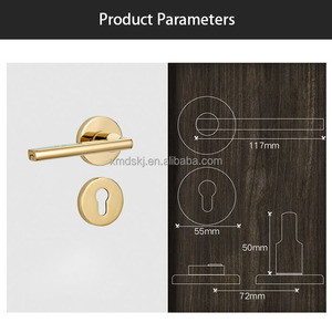 Moderne Luxus Rosette Matt Schwarz Hebel Türgriffe Holz Zink Aluminium legierung Einst eck schloss Türschloss Griff Set für Schlafzimmer Badezimmer - Product Image 4