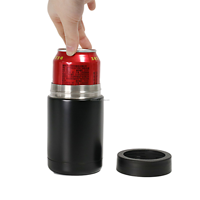Glacière isotherme écologique en acier inoxydable et verre de 12 oz avec couvercle pour cola, bière et boissons mixtes, sublimation personnalisée