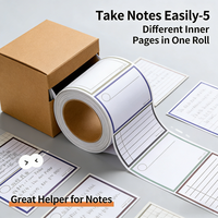 Kit de Rollos de Notas Adhesivas de Alta Calidad, Personalizable, con Sistema de Extracción y Almacenamiento, Material de Oficina