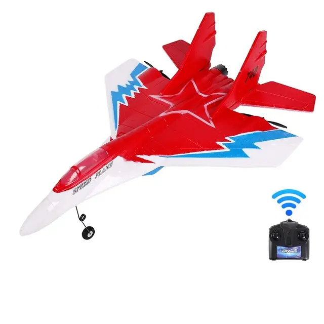Mig 740 2.4G Remote Control EPP Fixed Wing RC Plane 60cm Large 500M Distance Anti-Collision Silicone Head RC Glider Airplane Toy