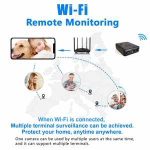 Câmeras de Segurança 4K com Visão Noturna para Casa, Câmera Mini <span class=keywords><strong>CCTV</strong></span> Sem Fio com Controle Remoto - Product Image 5