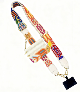 Bolso cruzado bohemio 3 en 1 con cordón para teléfono, billetera con correa ajustable para bolsillo con cremallera, monedero manos libres para mujer - Product Image 5