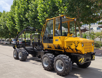 Chargeur de grumes avec grue et remorque à grappin forestier, certifié CE, capacité 4-5 tonnes, forte capacité de charge et force de préhension puissante pour la forêt