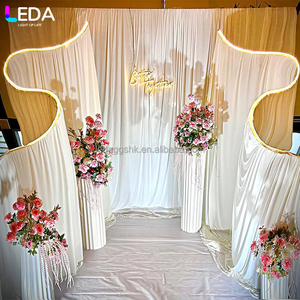 LEDA Wedding <b>Backdrop</b> Factory Direct White Metal S Shape Wedding Arch for Wedding Events - Product Image 3