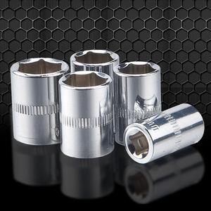 1/4 In Hex <b>Socket</b> Set 4-14mm Chrome Plated Industrial Grade Automotive Repair Tools - Product Image 1