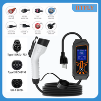 欧洲标准 16A 3.5kw 快速充电站家用型 1 电动汽车便携式充电器，带 5-15P NEMA 插头