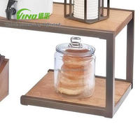 Présentoir à desserts en bois et en métal à plusieurs niveaux, ensemble de buffet, support de buffet robuste