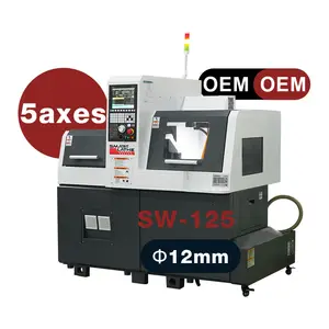 SW-125 High-Speed Flat Bed Swiss Tipo CNC Torno para Produção Eficiente