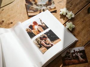 Bonne qualité mariage mémoire Signature blanc fête photomaton vidéo mariage té<span class=keywords><strong>l</strong></span>éphone livre d'or avec page vierge pour invité - Product Image 3