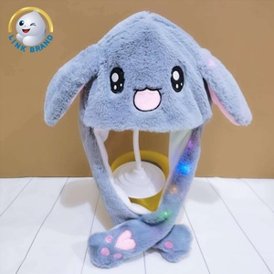 Tik Tok Light up <b>Holiday</b> Movable Ears Rabbit <b>Hat</b> Cute Bunny Rabbit Jumping Animal <b>Hat</b> - Product Image 4